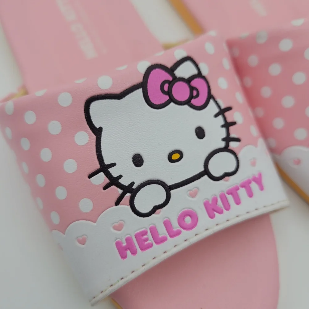 Hello Kitty Girls Slip On Sandals Flat Heel Cushioned Insole Tread Like New 13M - Picture 6 of 11